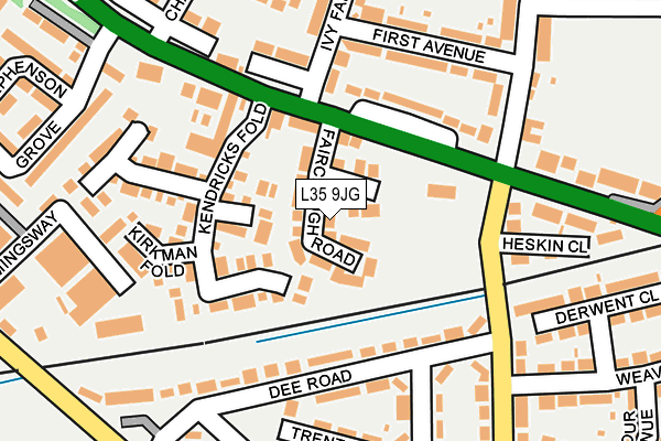 L35 9JG map - OS OpenMap – Local (Ordnance Survey)