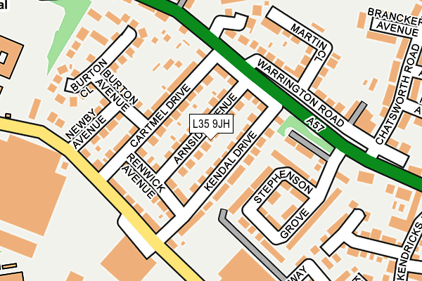 L35 9JH map - OS OpenMap – Local (Ordnance Survey)