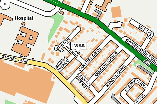 L35 9JN map - OS OpenMap – Local (Ordnance Survey)