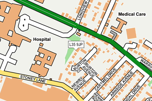 L35 9JP map - OS OpenMap – Local (Ordnance Survey)