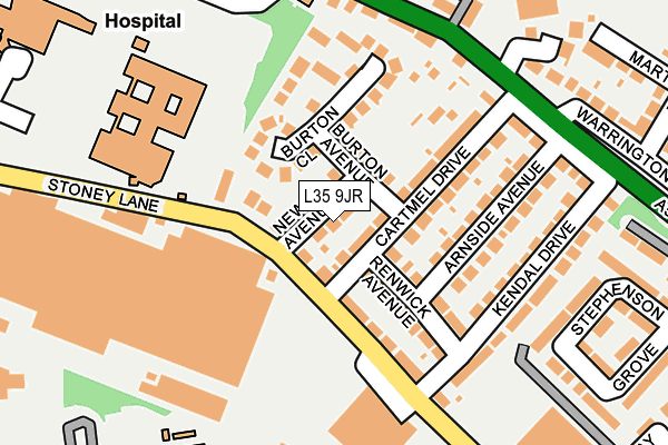 L35 9JR map - OS OpenMap – Local (Ordnance Survey)