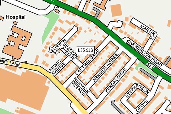 L35 9JS map - OS OpenMap – Local (Ordnance Survey)