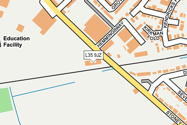 L35 9JZ map - OS OpenMap – Local (Ordnance Survey)