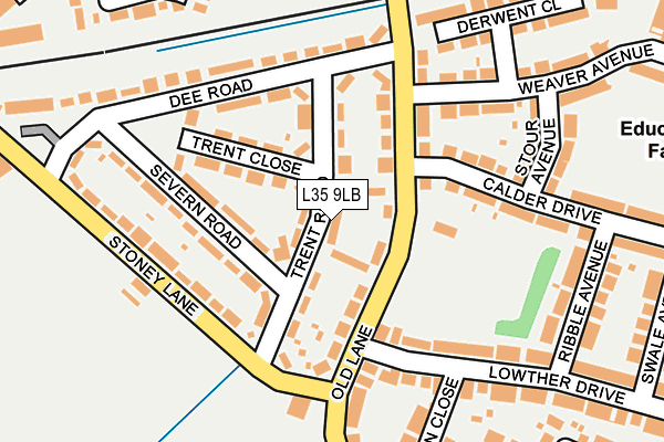 L35 9LB map - OS OpenMap – Local (Ordnance Survey)