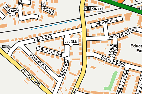 L35 9LE map - OS OpenMap – Local (Ordnance Survey)