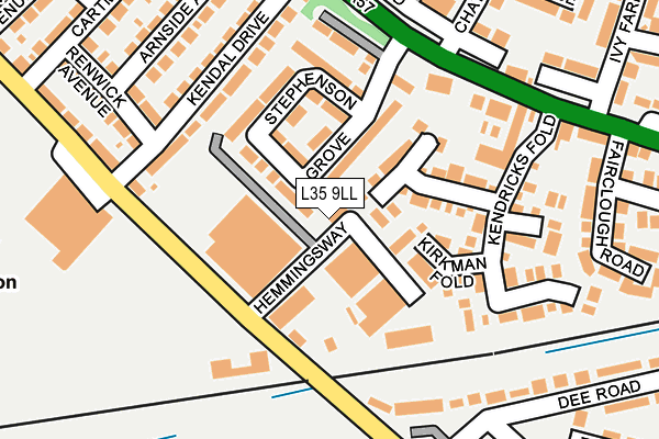 L35 9LL map - OS OpenMap – Local (Ordnance Survey)