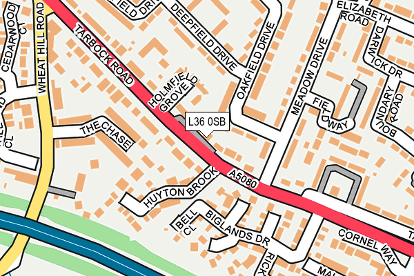 L36 0SB map - OS OpenMap – Local (Ordnance Survey)