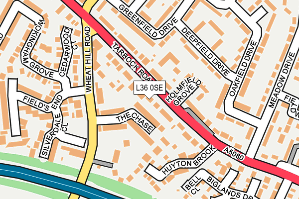 L36 0SE map - OS OpenMap – Local (Ordnance Survey)