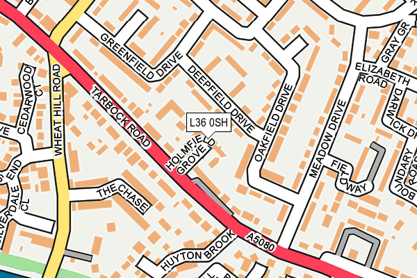 L36 0SH map - OS OpenMap – Local (Ordnance Survey)