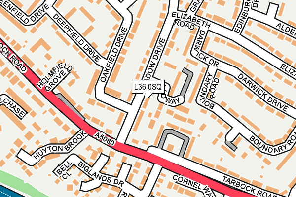 L36 0SQ map - OS OpenMap – Local (Ordnance Survey)