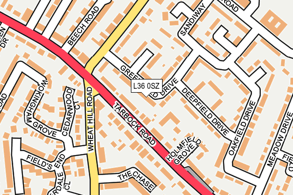 L36 0SZ map - OS OpenMap – Local (Ordnance Survey)