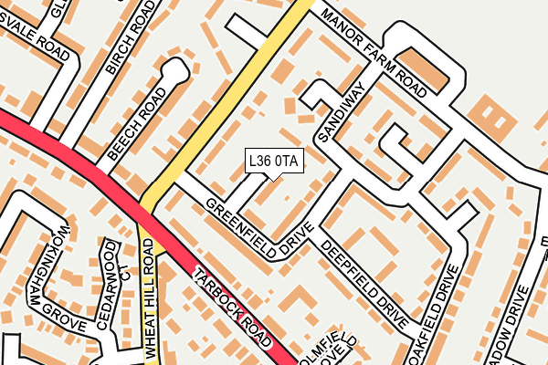 L36 0TA map - OS OpenMap – Local (Ordnance Survey)