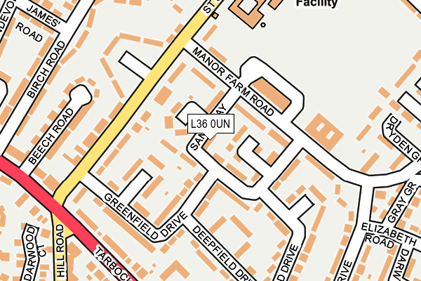 L36 0UN map - OS OpenMap – Local (Ordnance Survey)
