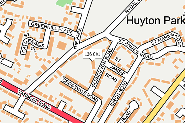 L36 0XJ map - OS OpenMap – Local (Ordnance Survey)