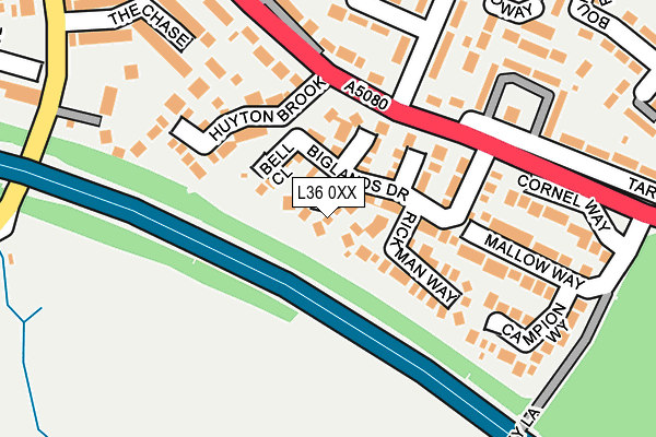 L36 0XX map - OS OpenMap – Local (Ordnance Survey)