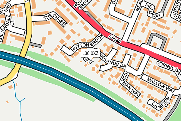L36 0XZ map - OS OpenMap – Local (Ordnance Survey)
