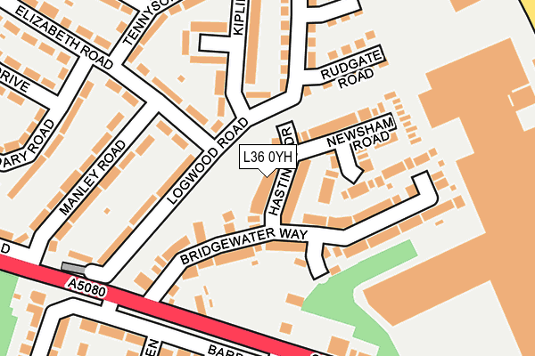 L36 0YH map - OS OpenMap – Local (Ordnance Survey)
