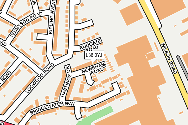 L36 0YJ map - OS OpenMap – Local (Ordnance Survey)