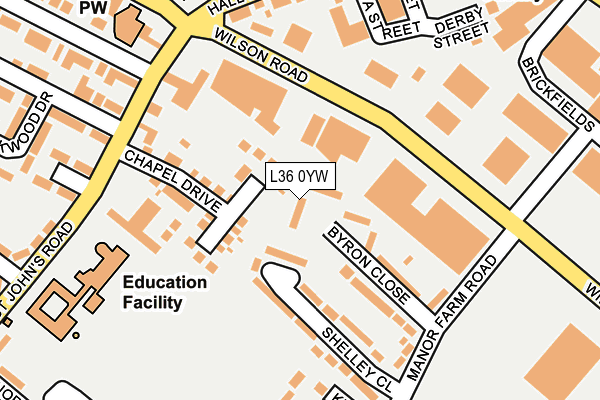 L36 0YW map - OS OpenMap – Local (Ordnance Survey)