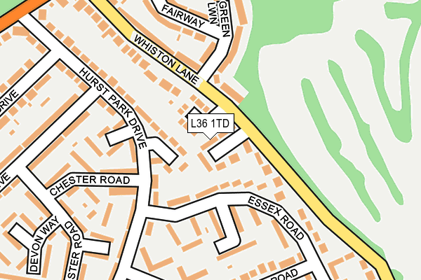 L36 1TD map - OS OpenMap – Local (Ordnance Survey)