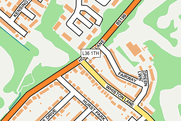L36 1TH map - OS OpenMap – Local (Ordnance Survey)