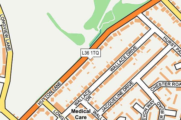 L36 1TQ map - OS OpenMap – Local (Ordnance Survey)
