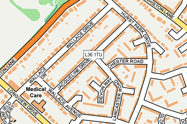 L36 1TU map - OS OpenMap – Local (Ordnance Survey)