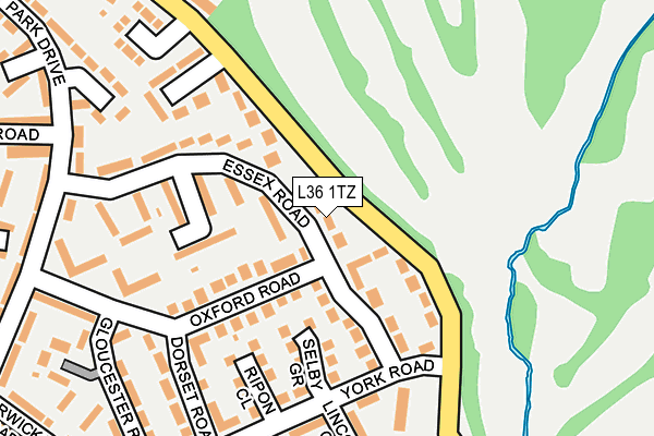 L36 1TZ map - OS OpenMap – Local (Ordnance Survey)