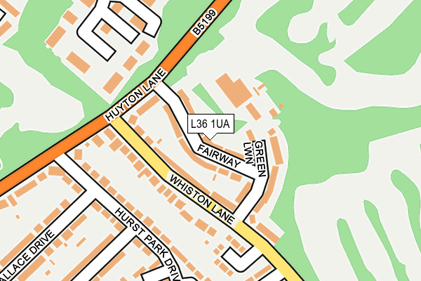 L36 1UA map - OS OpenMap – Local (Ordnance Survey)