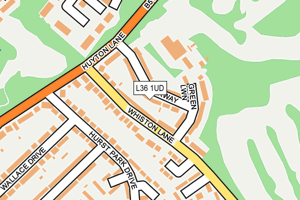 L36 1UD map - OS OpenMap – Local (Ordnance Survey)