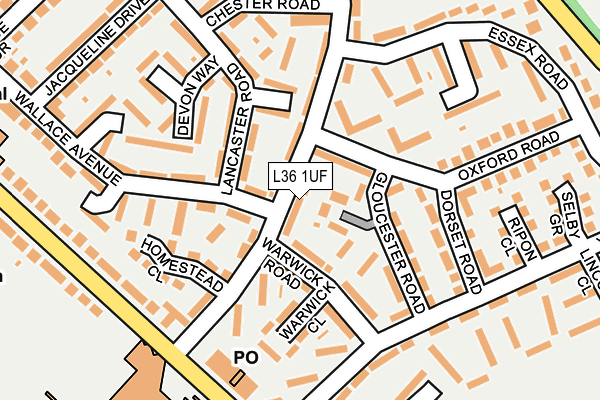 L36 1UF map - OS OpenMap – Local (Ordnance Survey)