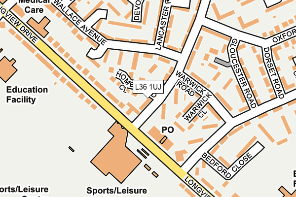 L36 1UJ map - OS OpenMap – Local (Ordnance Survey)