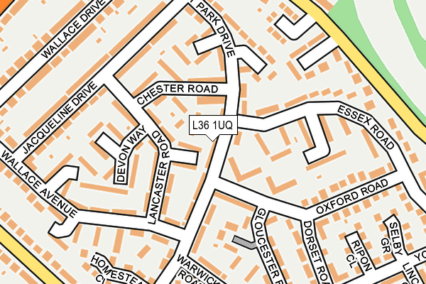 L36 1UQ map - OS OpenMap – Local (Ordnance Survey)