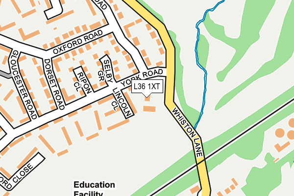 L36 1XT map - OS OpenMap – Local (Ordnance Survey)