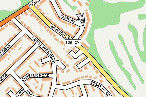 L36 1XY map - OS OpenMap – Local (Ordnance Survey)