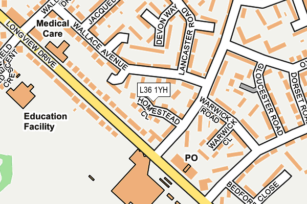 L36 1YH map - OS OpenMap – Local (Ordnance Survey)