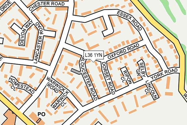 L36 1YN map - OS OpenMap – Local (Ordnance Survey)