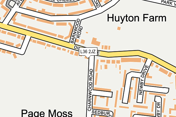 L36 2JZ map - OS OpenMap – Local (Ordnance Survey)