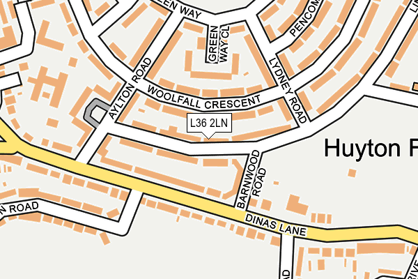 L36 2LN map - OS OpenMap – Local (Ordnance Survey)