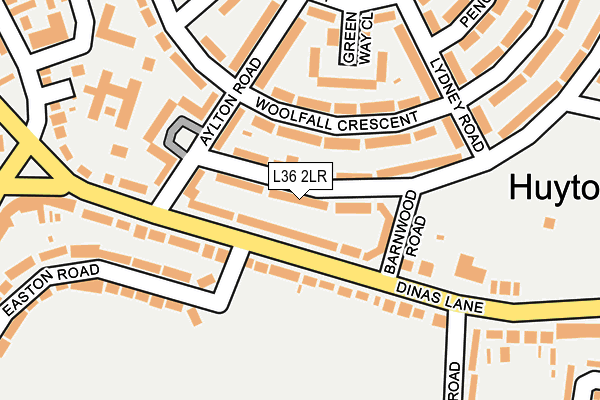 L36 2LR map - OS OpenMap – Local (Ordnance Survey)