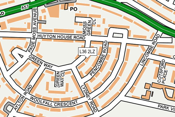 L36 2LZ map - OS OpenMap – Local (Ordnance Survey)