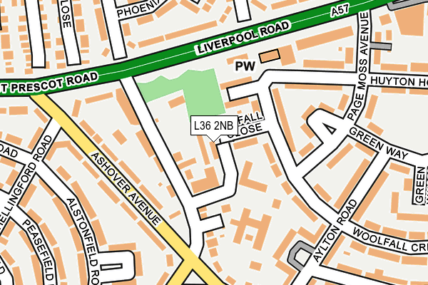 L36 2NB map - OS OpenMap – Local (Ordnance Survey)