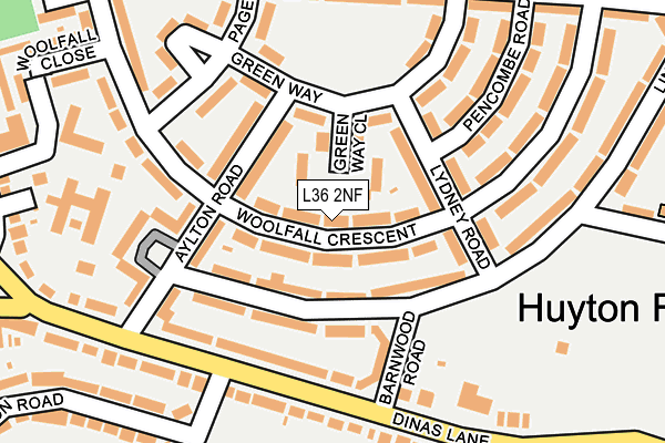 L36 2NF map - OS OpenMap – Local (Ordnance Survey)