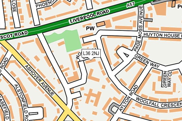 L36 2NJ map - OS OpenMap – Local (Ordnance Survey)