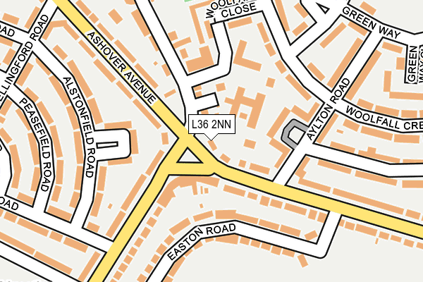 L36 2NN map - OS OpenMap – Local (Ordnance Survey)