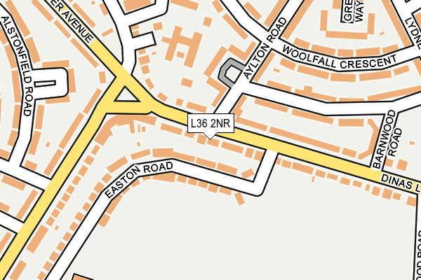 L36 2NR map - OS OpenMap – Local (Ordnance Survey)