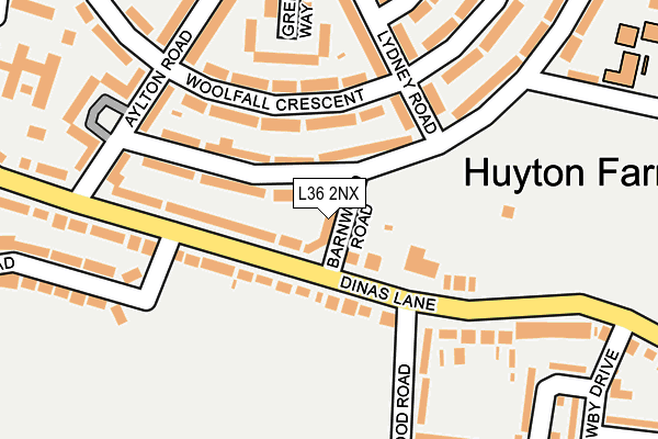 L36 2NX map - OS OpenMap – Local (Ordnance Survey)