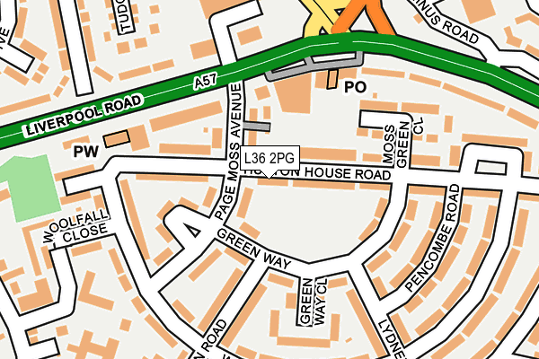 L36 2PG map - OS OpenMap – Local (Ordnance Survey)