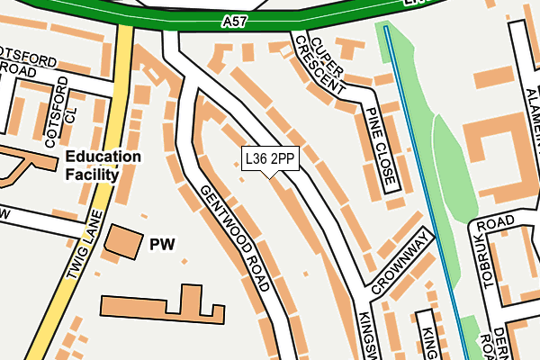 L36 2PP map - OS OpenMap – Local (Ordnance Survey)