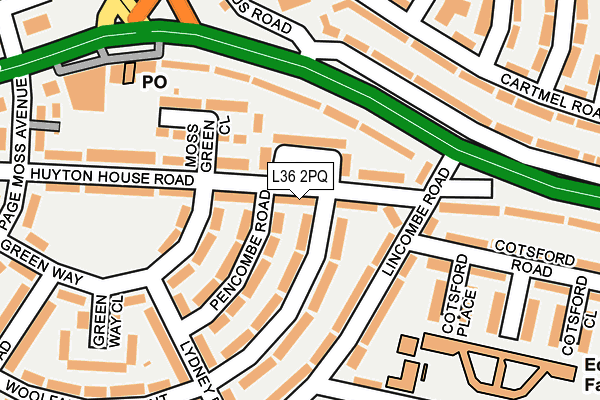 L36 2PQ map - OS OpenMap – Local (Ordnance Survey)